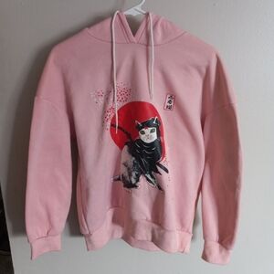 Pink decorative hoodie